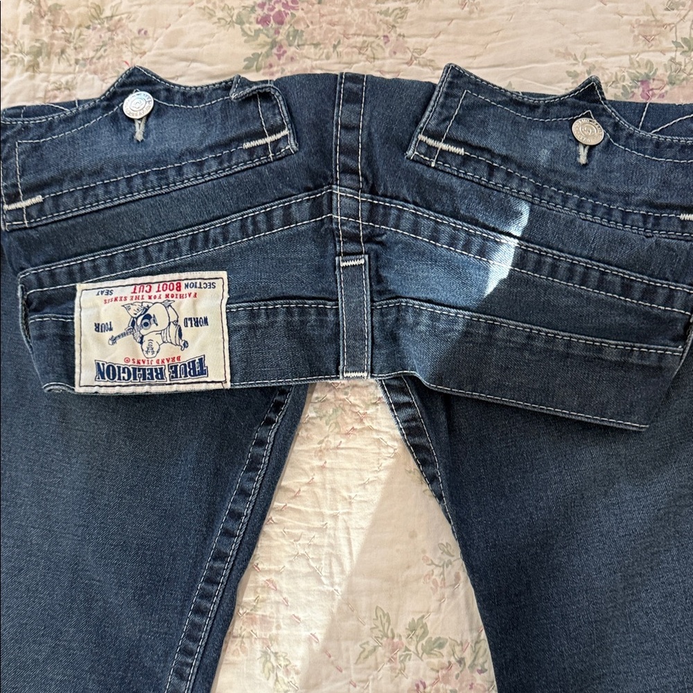 True Religion Women’s Indigo Bootcut Jeans with Signature Patch